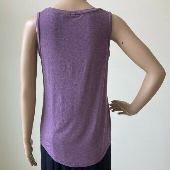 Cynthia Rowley Tank Top Woman Size XS Stretch Jersey Knotted Purple Grape Modal - Picture 5 of 12